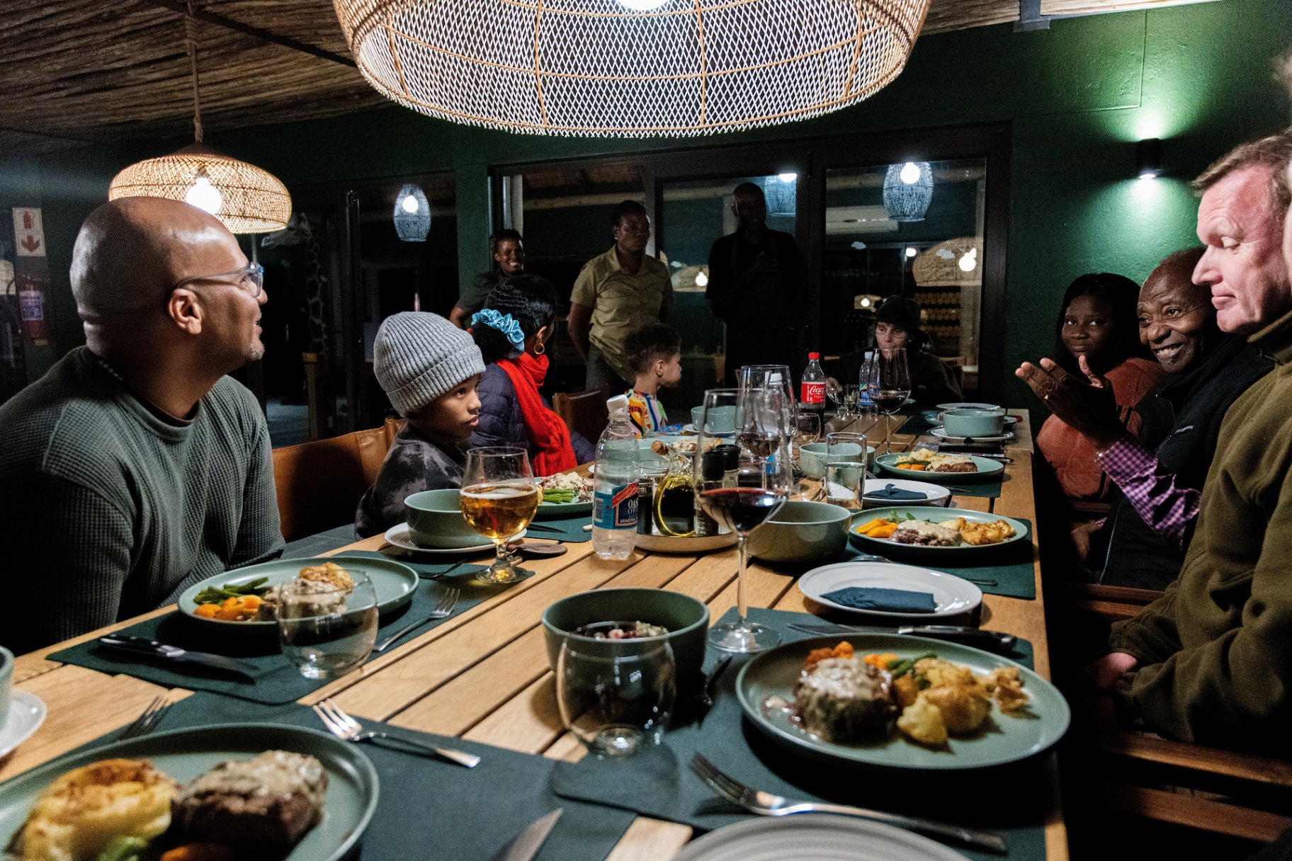 Outdoor dining at the lodge